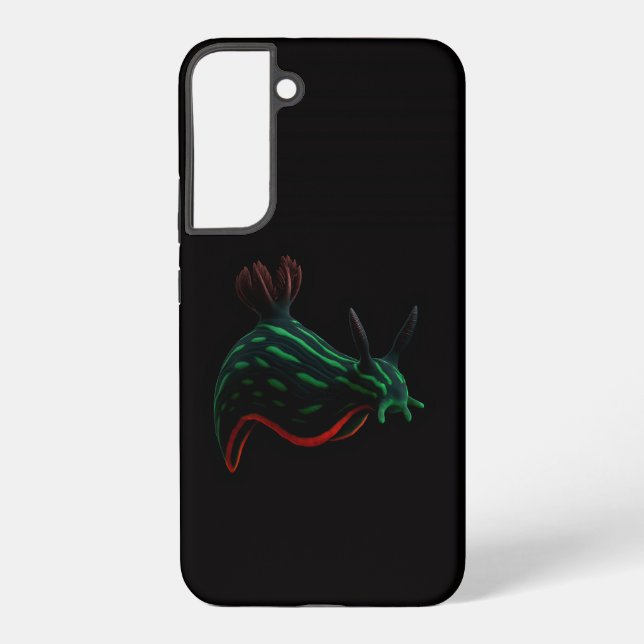Black 4 Luxe Galaxy S22 Plus, Neon Sea Slug Samsung Galaxy Case (Back)