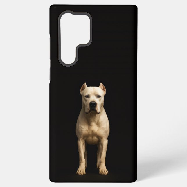 Black 4 Luxe Galaxy S22 Ultra, Bold Dogo Argentino Samsung Galaxy Case (Back)