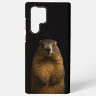 Black 4 Luxe Galaxy S22 Ultra, Fluffy Marmot Samsung Galaxy S22 Ultra Case