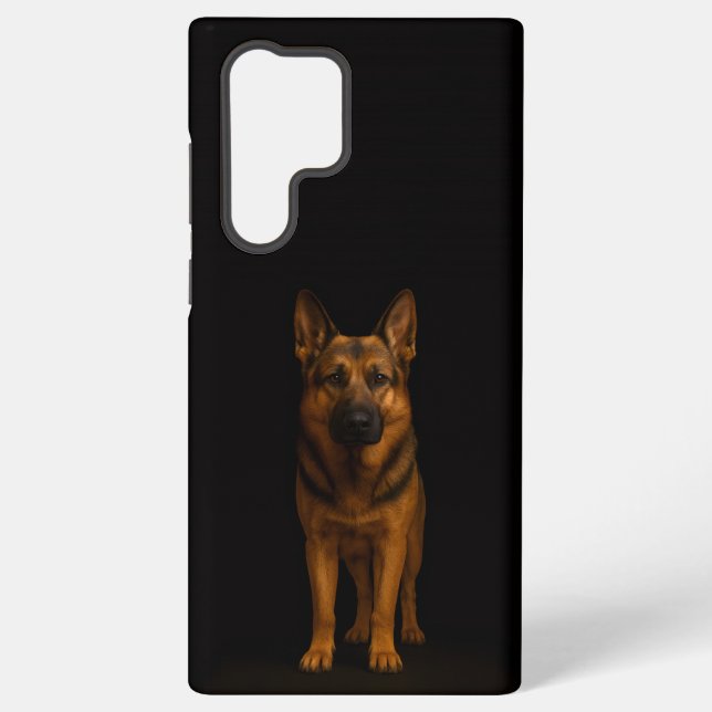 Black 4 Luxe Galaxy S22 Ultra, German Shepherd Samsung Galaxy Case (Back)