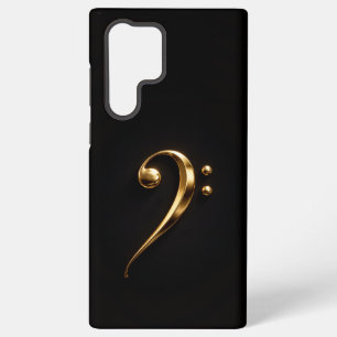 Black 4 Luxe Galaxy S22 Ultra, Golden Bass Clef Samsung Galaxy S22 Ultra Case