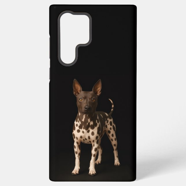 Black 4 Luxe Galaxy S22 Ultra, Hairless Terrier Samsung Galaxy Case (Back)