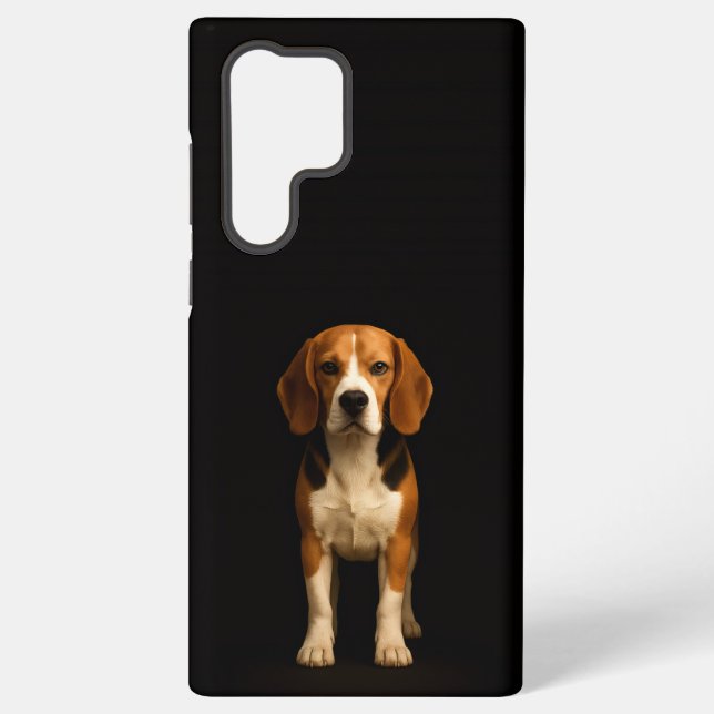 Black 4 Luxe Galaxy S22 Ultra, Kind Beagle Samsung Galaxy Case (Back)