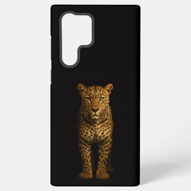 Black 4 Luxe Galaxy S22 Ultra, Majestic Leopard Samsung Galaxy Case (Back)