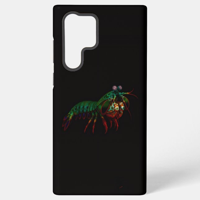 Black 4 Luxe Galaxy S22 Ultra, Mantis Shrimp Samsung Galaxy Case (Back)