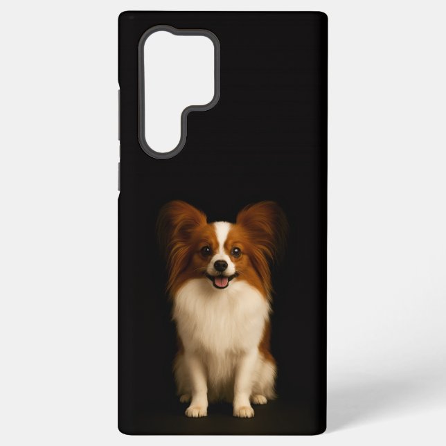 Black 4 Luxe Galaxy S22 Ultra, Refined Papillon Samsung Galaxy Case (Back)