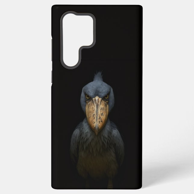 Black 4 Luxe Galaxy S22 Ultra, Shoebill Bird Samsung Galaxy Case (Back)