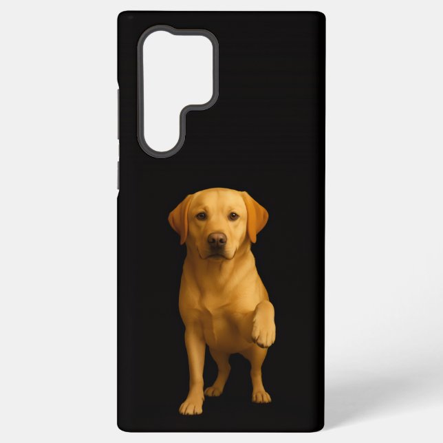 Black 4 Luxe Galaxy S22 Ultra, Tender Labrador Samsung Galaxy Case (Back)