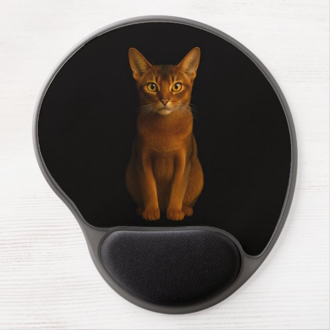 Black 4 Luxe Gel Mousepad, Abyssinian Beauty Gel Mouse Pad (Front)