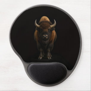 Black 4 Luxe Gel Mousepad, American Bison Mouse Pad