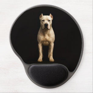 Black 4 Luxe Gel Mousepad, Bold Dogo Argentino Mouse Pad