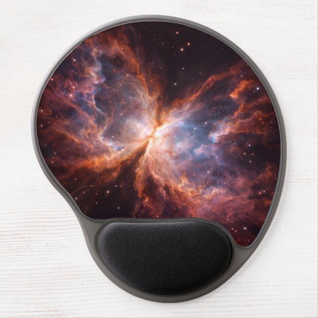 Black 4 Luxe Gel Mousepad, Butterfly Nebula Gel Mouse Pad (Front)