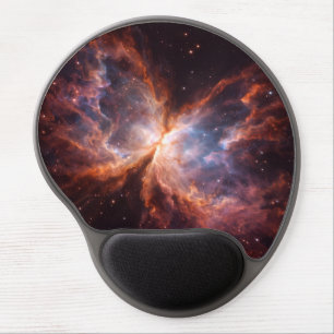 Black 4 Luxe Gel Mousepad, Butterfly Nebula Mouse Pad