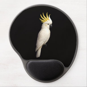 Black 4 Luxe Gel Mousepad,  Crested Cockatoo Gel Mouse Pad