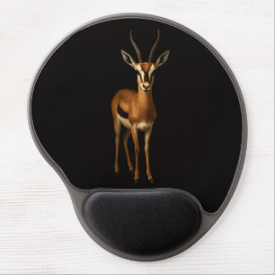 Black 4 Luxe Gel Mousepad, Elegant Gazella Gel Mouse Pad