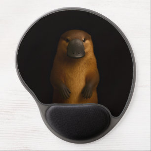 Black 4 Luxe Gel Mousepad, Elegant Platypus Mouse Pad