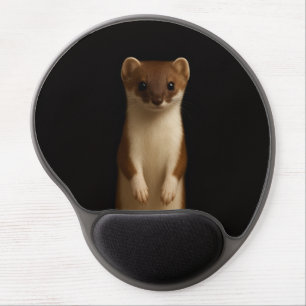 Black 4 Luxe Gel Mousepad, Elegant Weasel Mouse Pad