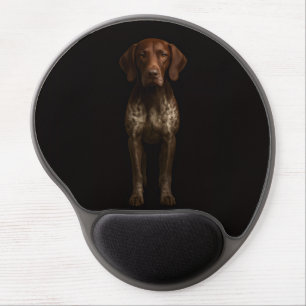Black 4 Luxe Gel Mousepad, German Pointer Dog Mouse Pad