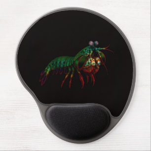 Black 4 Luxe Gel Mousepad, Mantis Shrimp Mouse Pad