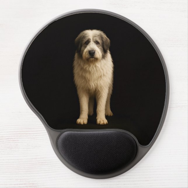 Black 4 Luxe Gel Mousepad, Mioritic Shepherd Gel Mouse Pad (Front)