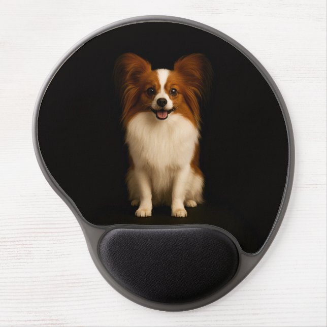 Black 4 Luxe Gel Mousepad, Refined Papillon Gel Mouse Pad (Front)