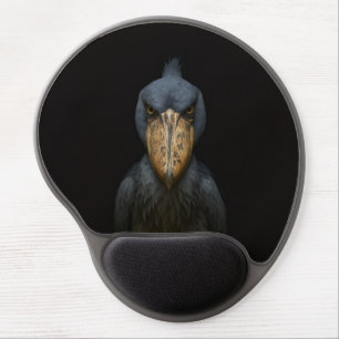 Black 4 Luxe Gel Mousepad, Shoebill Exotic Bird Mouse Pad