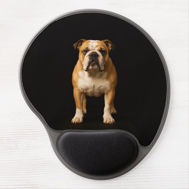 Black 4 Luxe Gel Mousepad, Stamina Bulldog Mouse Pad (Front)