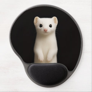 Black 4 Luxe Gel Mousepad, Stylish Ermine Gel Mouse Pad
