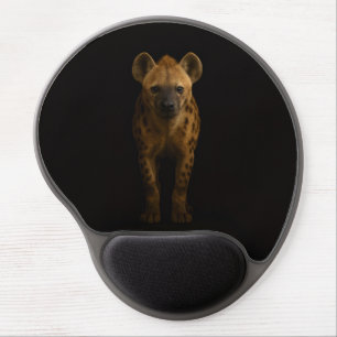 Black 4 Luxe Gel Mousepad, Wild Spotted Hyena Gel Mouse Pad