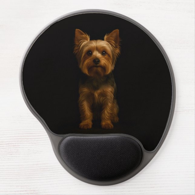 Black 4 Luxe Gel Mousepad, Yorkshire Terrier Gel Mouse Pad (Front)