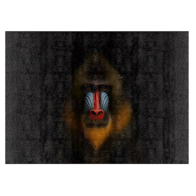 Black 4 Luxe Glass board Mandrill Monkey (Front)