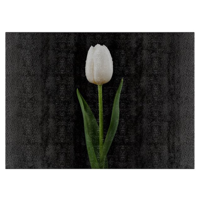 Black 4 Luxe Glass board Pearl White Tulip (Front)