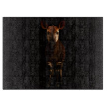 Black 4 Luxe Glass cutting board Forest Okapi