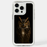 Black 4 Luxe, Golden Amber Eye Owl iPhone 15 Pro Max Case