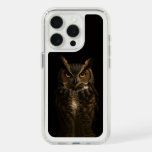 Black 4 Luxe, Golden Amber Eye Owl iPhone 15 Pro Case