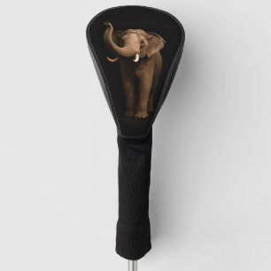 Black 4 Luxe Golf Driver Cover, Mighty Elephant Head Cover