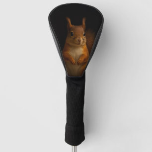 Black 4 Luxe Golf Driver Cover, Red Squirrel Head Cover