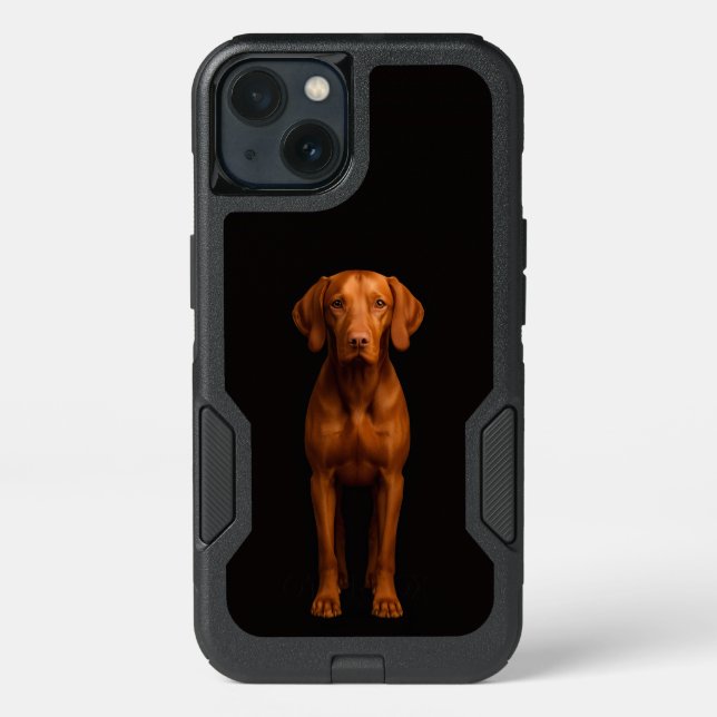 Black 4 Luxe  iPhone 13 Case, Agile Vizsla Dog (Back)