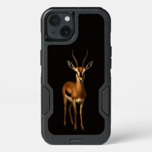 Black 4 Luxe iPhone 13 Case, Elegant Gazelle