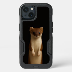 Black 4 Luxe iPhone 13 Case, Elegant Weasel Case