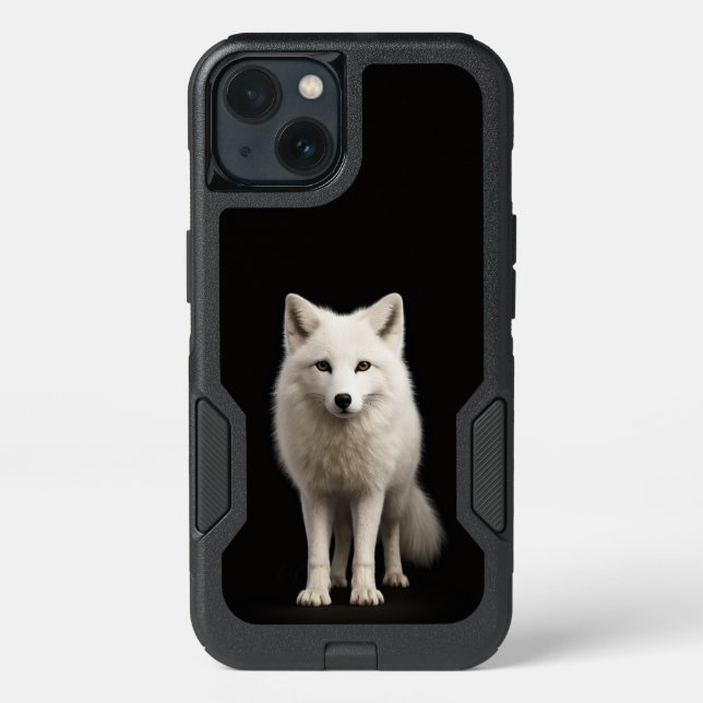 Black 4 Luxe  iPhone 13 Case, Ivory Arctic Fox (Back)