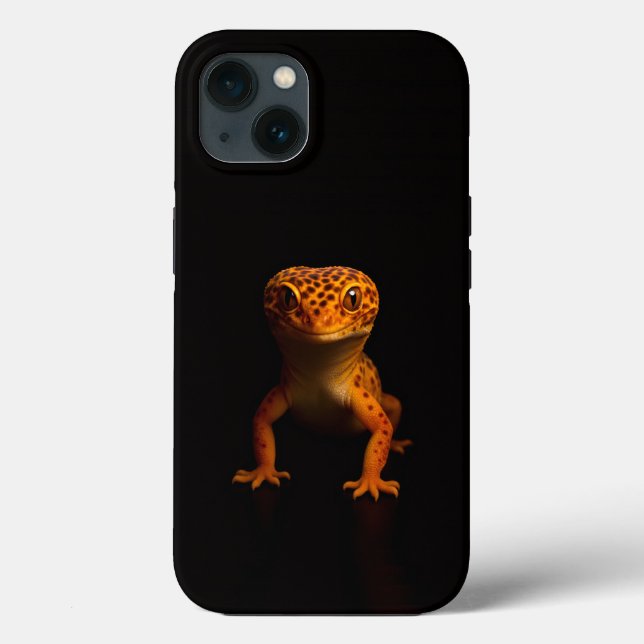 Black 4 Luxe iPhone 13 Case, Leopard Gecko Case-Mate iPhone Case (Back)