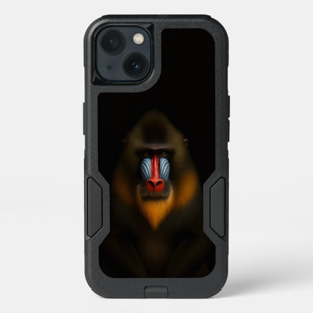 Black 4 Luxe  iPhone 13 Case, Mandrill Monkey (Back)