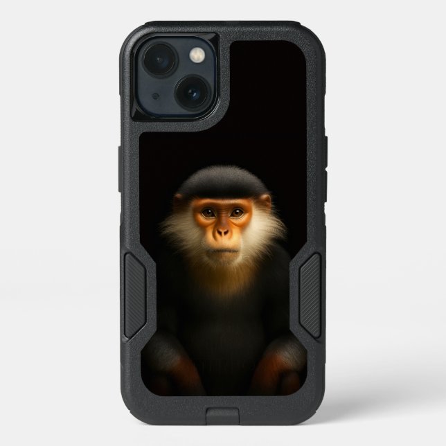Black 4 Luxe  iPhone 13 Case, Red Douc Langur (Back)