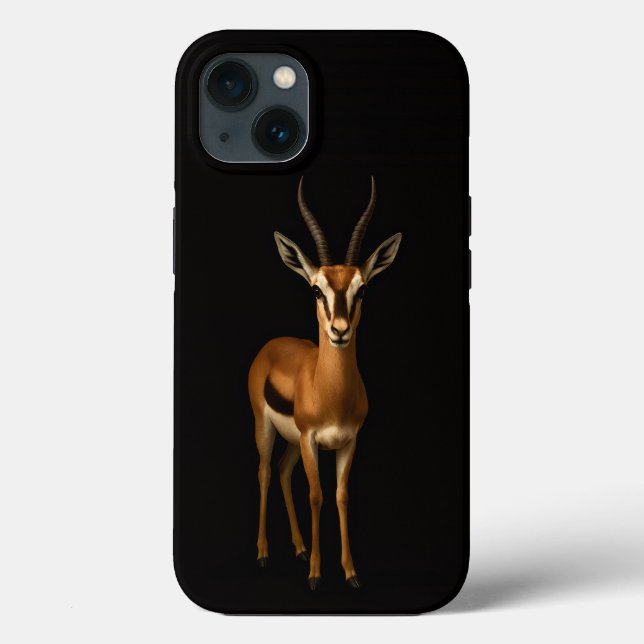 Black 4 Luxe iPhone 13, Elegant Gazella Case-Mate iPhone Case (Back)