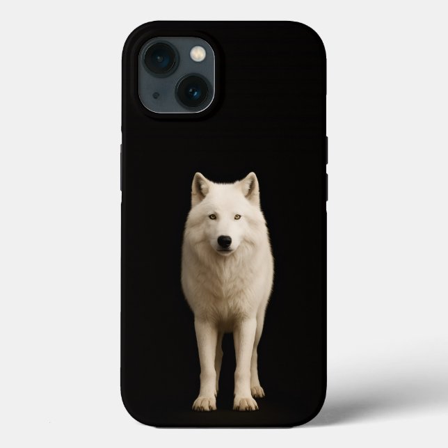 Black 4 Luxe iPhone 13, Ivory Arctic Wolf Case-Mate iPhone Case (Back)