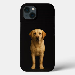 Black 4 Luxe iPhone 13, Minimalist Labrador 13 Case