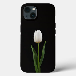 Black 4 Luxe iPhone 13, Pearl White Tulip 13 Case