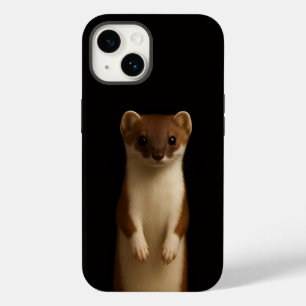 Black 4 Luxe iPhone 14 Case, Elegant Weasel Case-Mate iPhone 14 Case