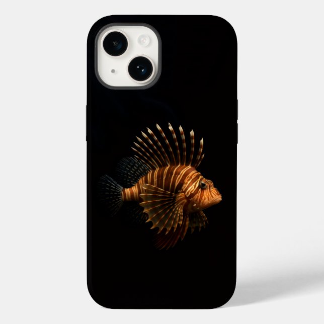 Black 4 Luxe iPhone 14 Case, Red Lionfish Case-Mate iPhone Case (Back)
